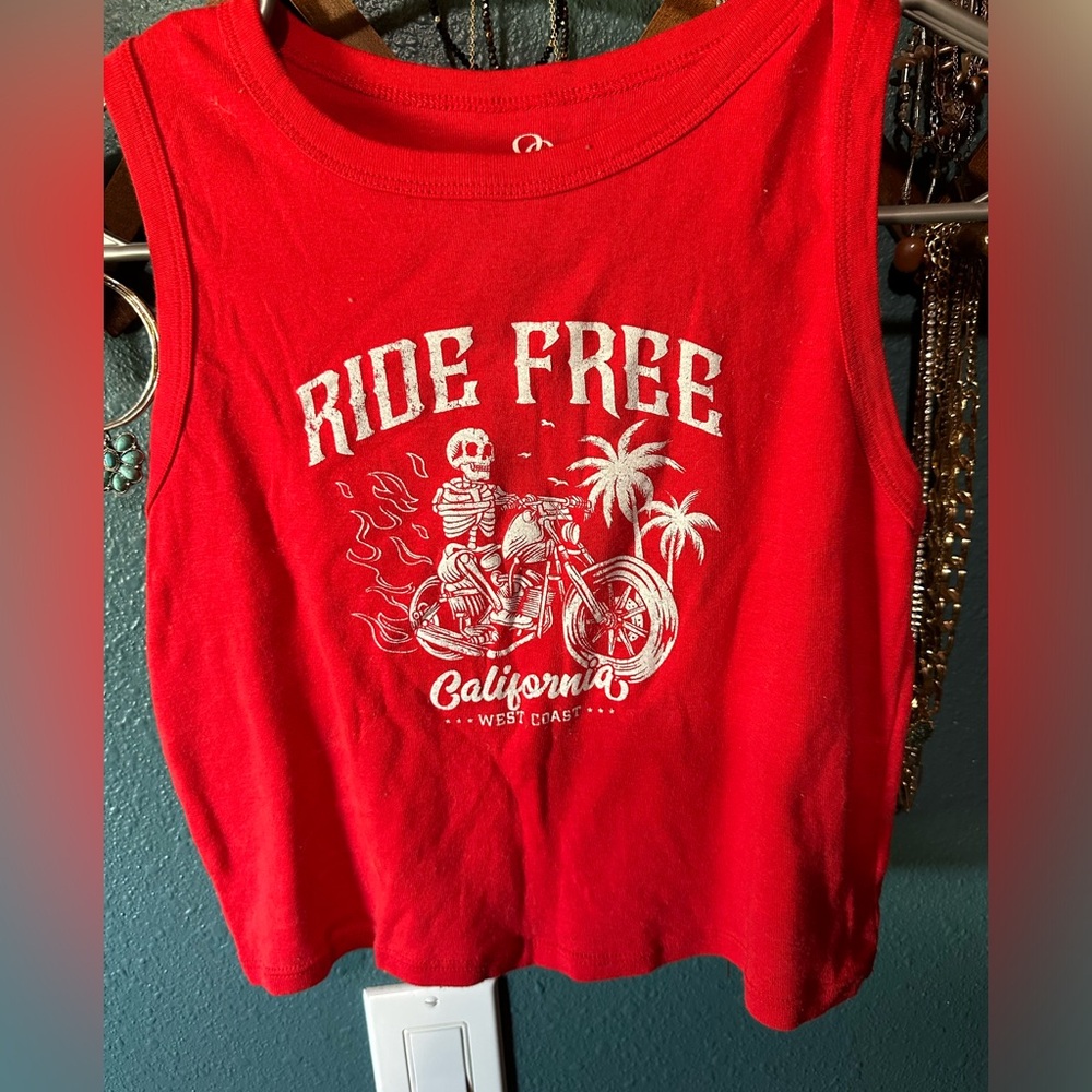 Red crop top
